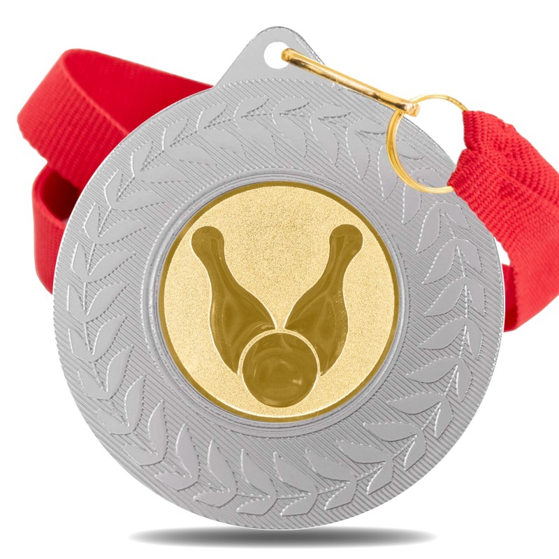 Medalla Bolos 5980 Plata Ø50mm