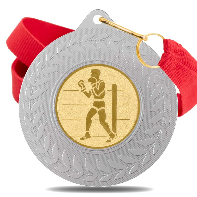 Medalla Boxeo 5980 Plata Ø50mm