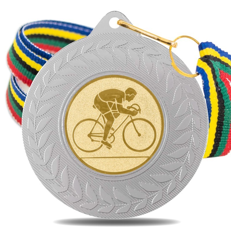 Medalla Ciclismo 5980 Plata Ø50mm