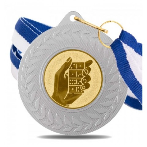 Medalla Dominó 5980 Plata Ø50mm