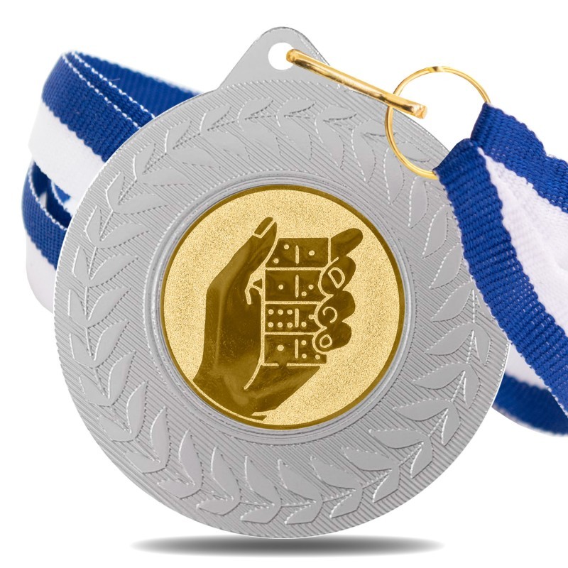 Medalla Dominó 5980 Plata Ø50mm