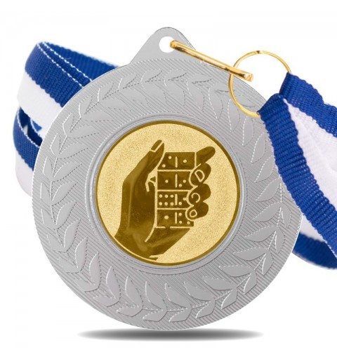 Medalla Dominó 5980 Plata Ø50mm