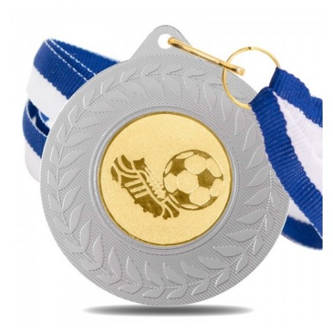Medalla Fútbol Bota 5980 Plata Ø50mm
