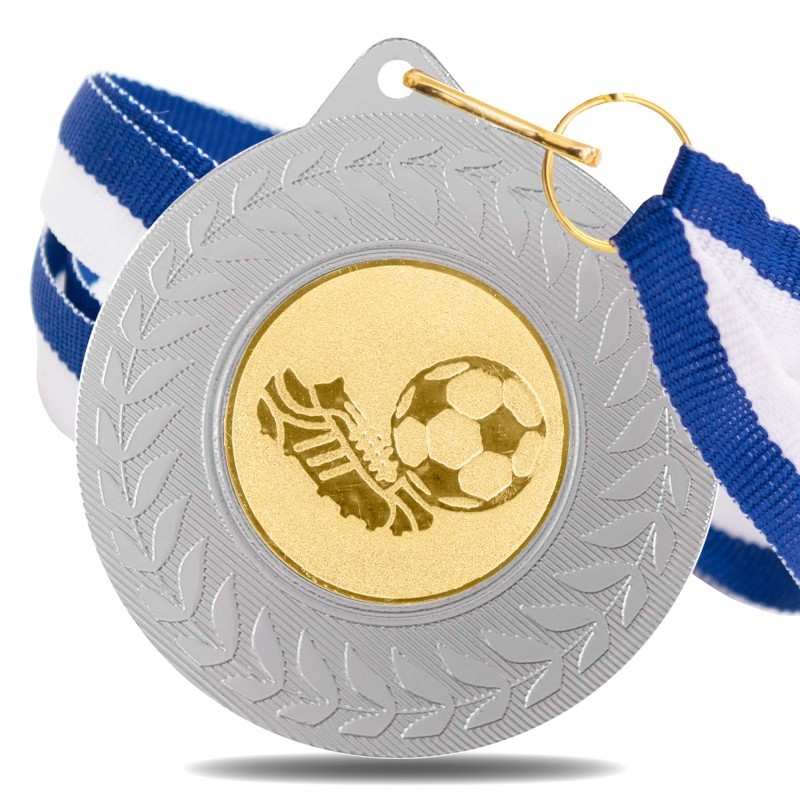 Medalla Fútbol Bota 5980 Plata Ø50mm