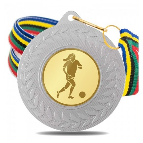 Medalla Fútbol Femenino 5980 Plata Ø50mm
