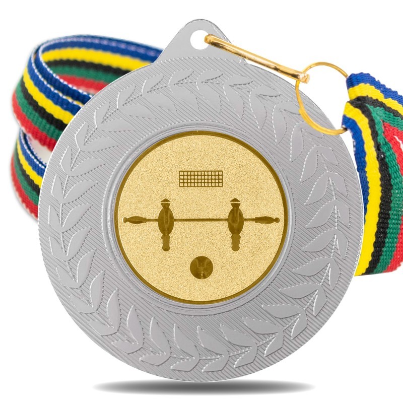Medalla Futbolín 5980 Plata Ø50mm