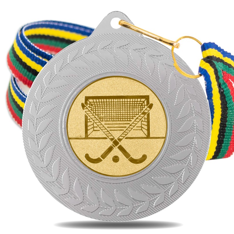 Medalla Hockey Hierba 5980 Plata Ø50mm