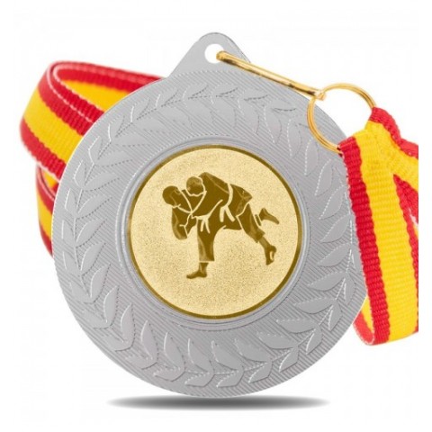 Medalla Judo 5980 Plata Ø50mm
