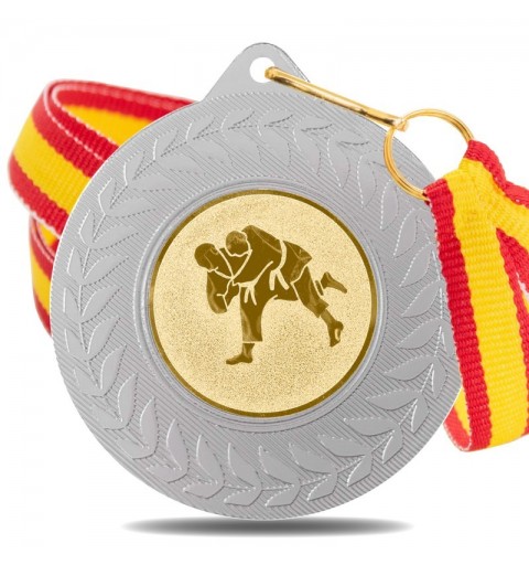 Medalla Judo 5980 Plata Ø50mm