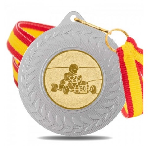 Medalla Karts 5980 Plata Ø50mm