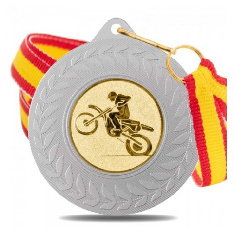 Medalla Motocross 5980 Plata Ø50mm