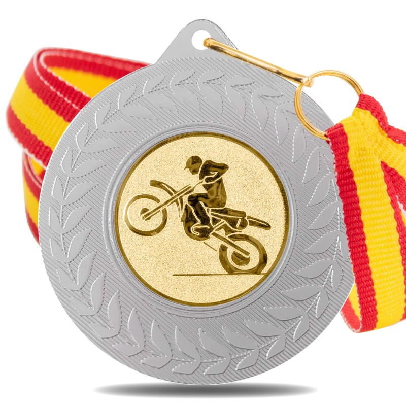 Medalla Motocross 5980 Plata Ø50mm