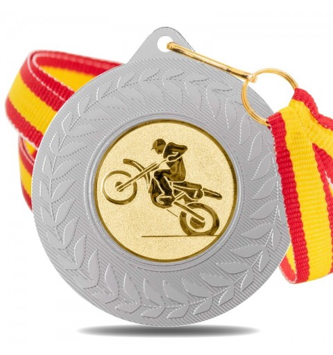 Medalla Motocross 5980 Plata Ø50mm