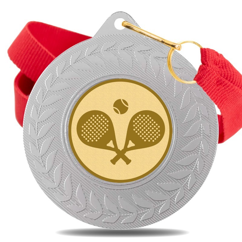 Medalla Pádel 5980 Plata Ø50mm