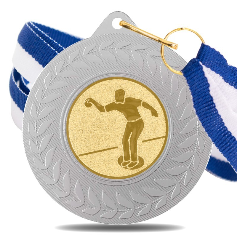 Medalla Petanca 5980 Plata Ø50mm