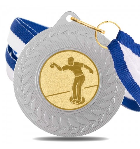 Medalla Petanca 5980 Plata Ø50mm