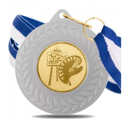 Medalla Pintura 5980 Plata Ø50mm