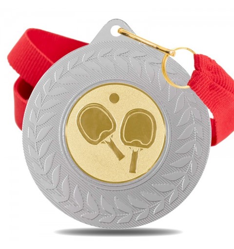 Medalla Tenis de Mesa 5980 Plata Ø50mm
