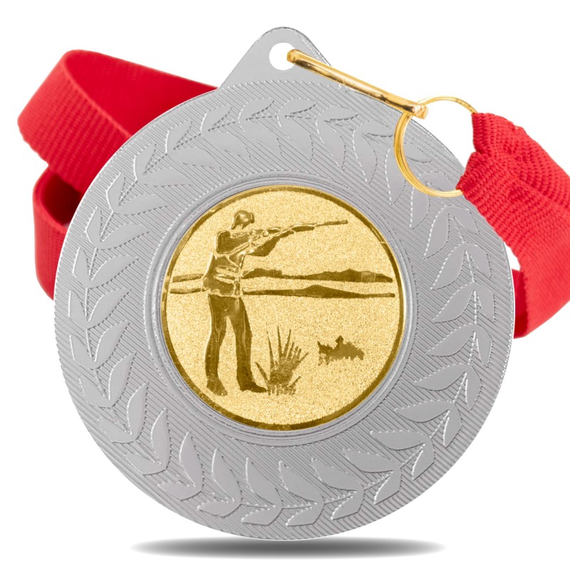 Medalla Tiro Carabina 5980 Plata Ø50mm