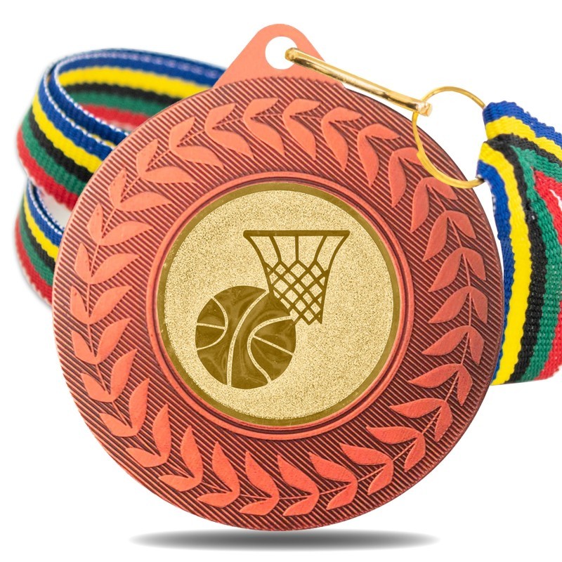 Medalla Baloncesto 5980 Bronce Ø50mm
