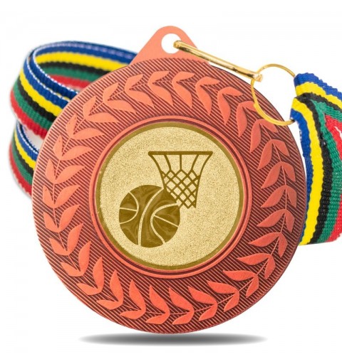 Medalla Baloncesto 5980 Bronce Ø50mm