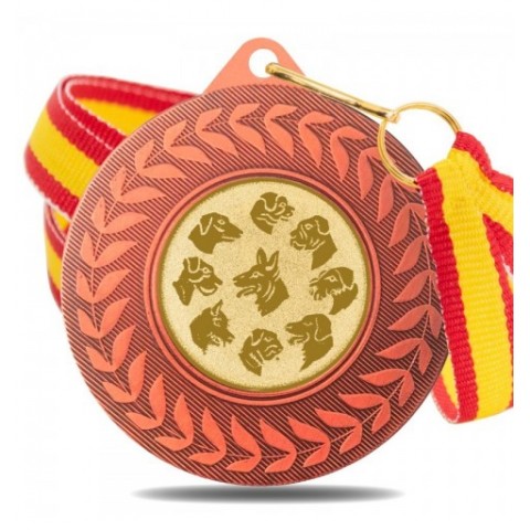 Medalla Canina 5980 Bronce Ø50mm