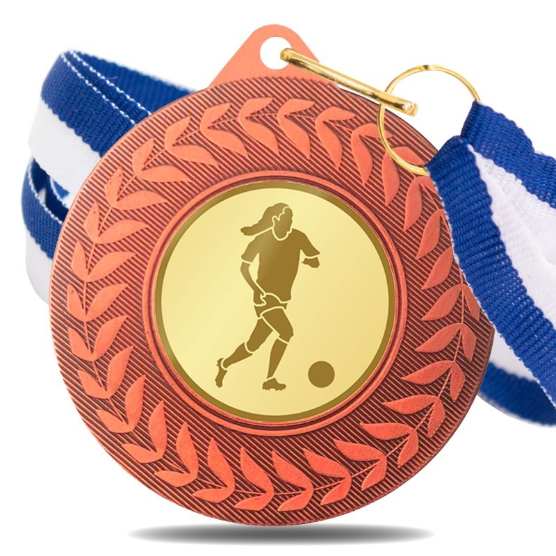 Medalla Fútbol Femenino 5980 Bronce Ø50mm
