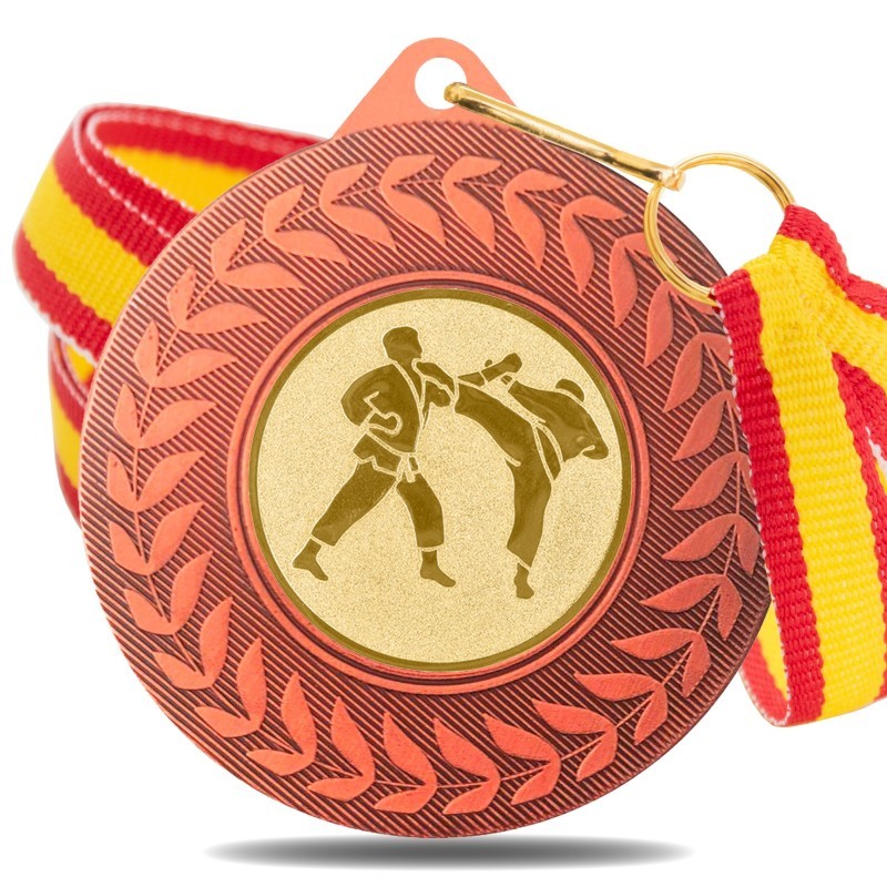 Medalla Karate 5980 Bronce Ø50mm