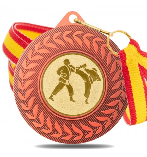 Medalla Karate 5980 Bronce Ø50mm