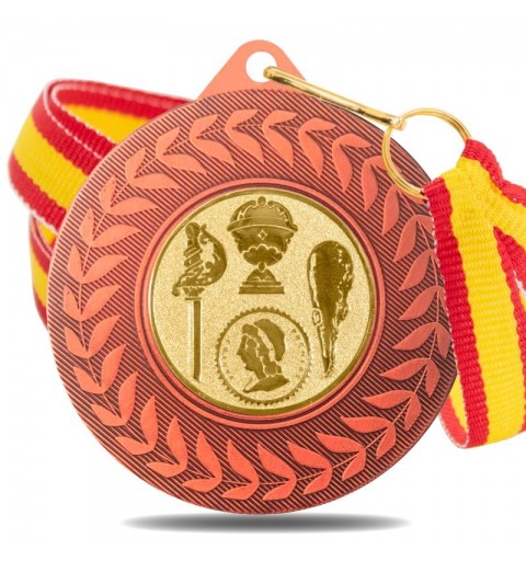 Medalla Naipes 5980 Bronce Ø50mm