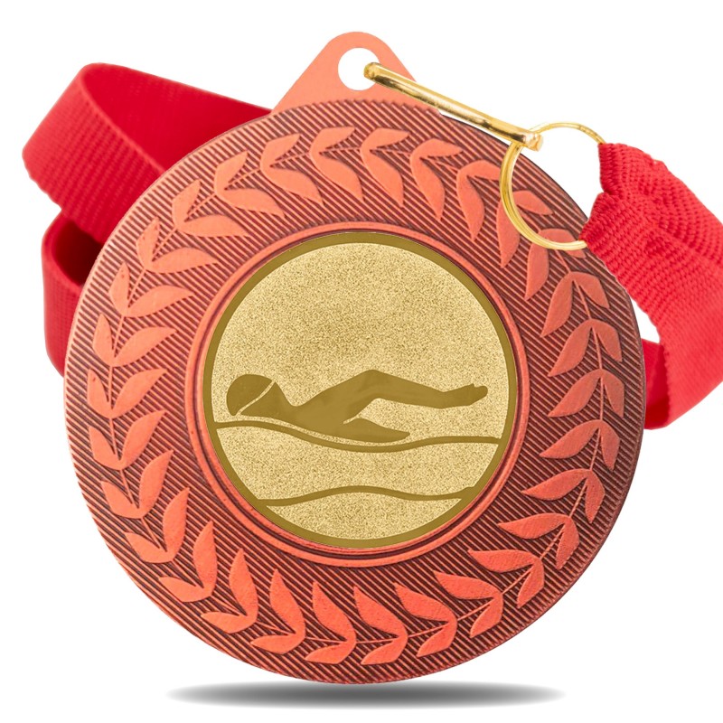 Medalla Natación 5980 Bronce Ø50mm