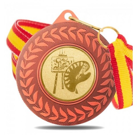 Medalla Pintura 5980 Bronce Ø50mm