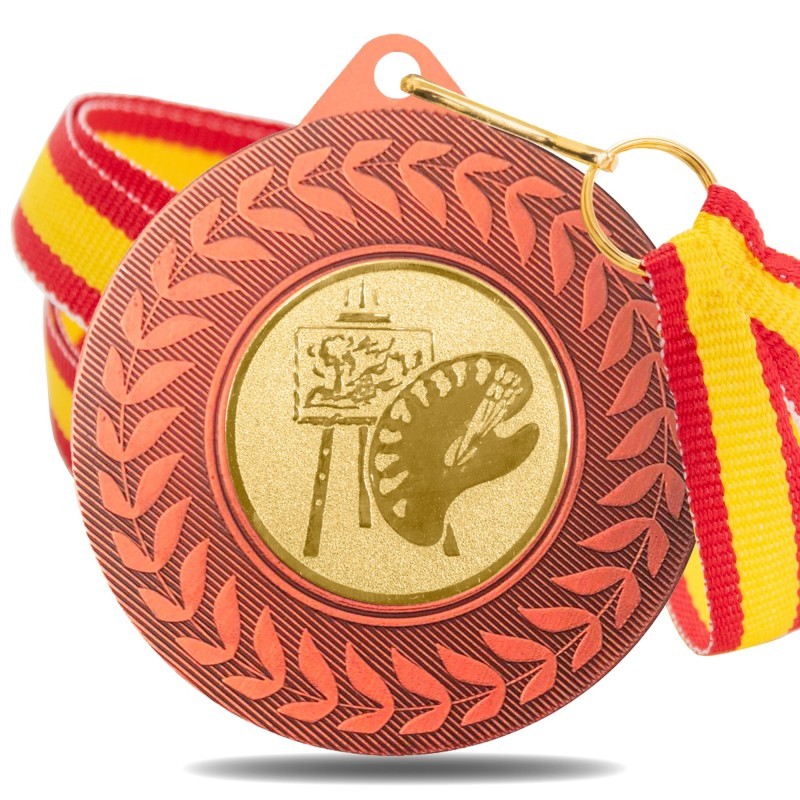 Medalla Pintura 5980 Bronce Ø50mm