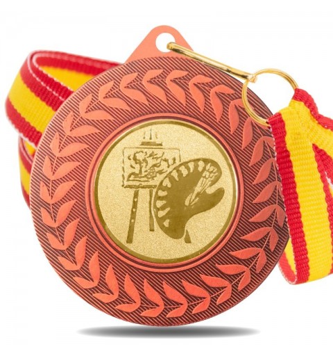 Medalla Pintura 5980 Bronce Ø50mm