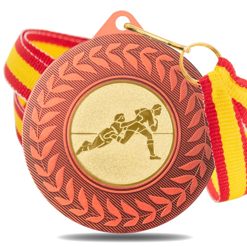 Medalla Rugby 5980 Bronce Ø50mm