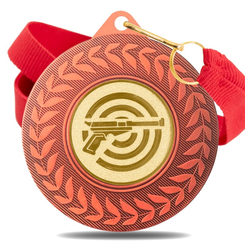 Medalla Tiro Pistola 5980 Bronce Ø50mm