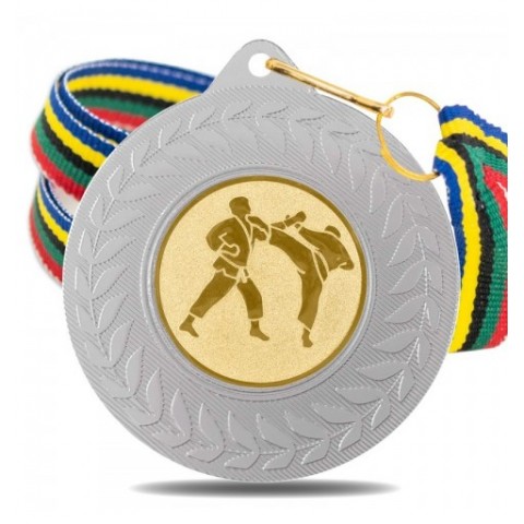 Medalla Karate 5980 Plata ø50mm