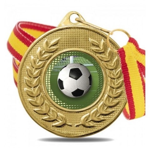 Medalla Fútbol Color 5878 Oro Ø50mm