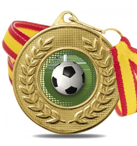 Medalla Fútbol Color 5878 Oro Ø50mm