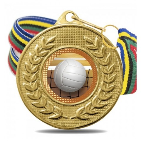 Medalla Voleibol Color 5878 Oro Ø50mm
