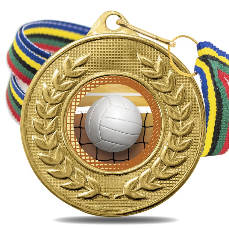 Medalla Voleibol Color 5878 Oro Ø50mm