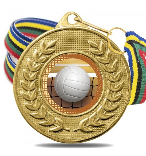 Medalla Voleibol Color 5878 Oro Ø50mm