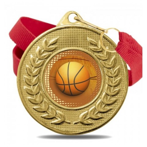 Medalla Baloncesto Color 5878 Oro Ø50mm
