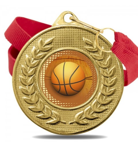 Medalla Baloncesto Color 5878 Oro Ø50mm