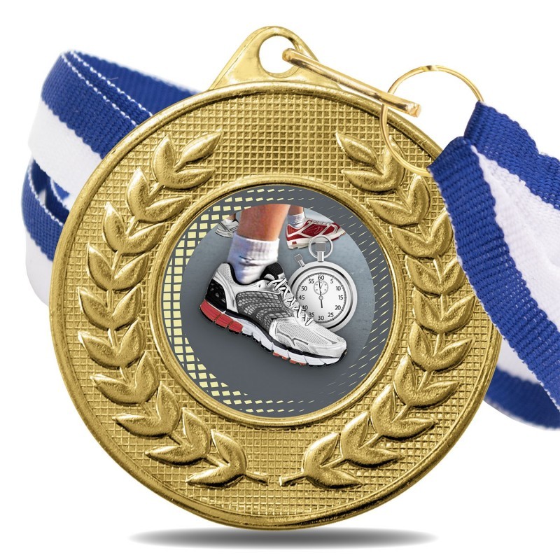 Medalla Runinng Color 5878 Oro Ø50mm