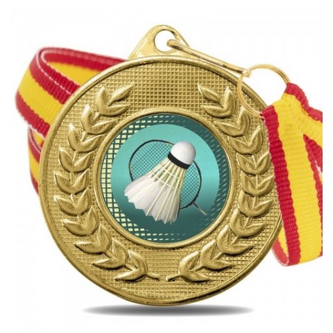 Medalla Bádminton Color 5878 Oro Ø50mm