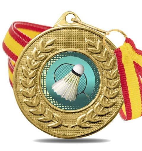 Medalla Bádminton Color 5878 Oro Ø50mm