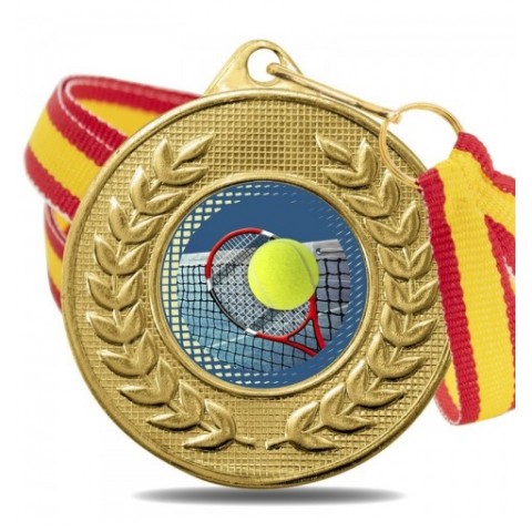 Medalla Tenis Color 5878 Oro Ø50mm