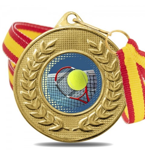 Medalla Tenis Color 5878 Oro Ø50mm