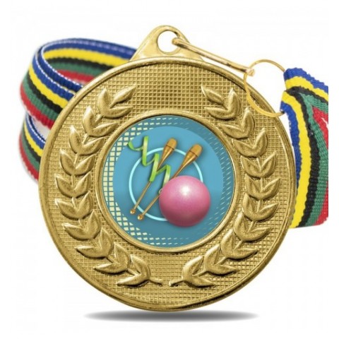 Medalla Gimnasia Rítmica Color 5878 Oro Ø50mm